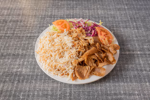 Carne alla turca con contorno di riso