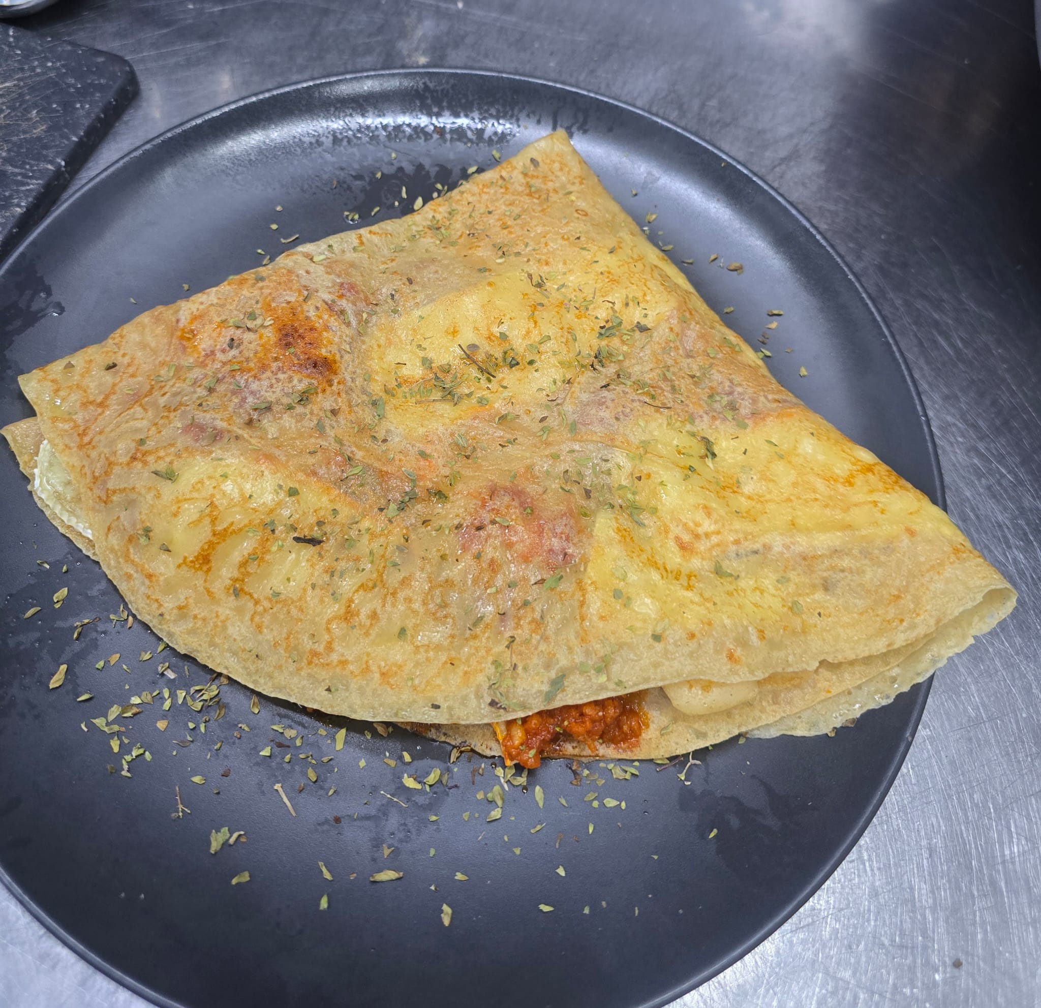 Crepe de sobrasada y queso