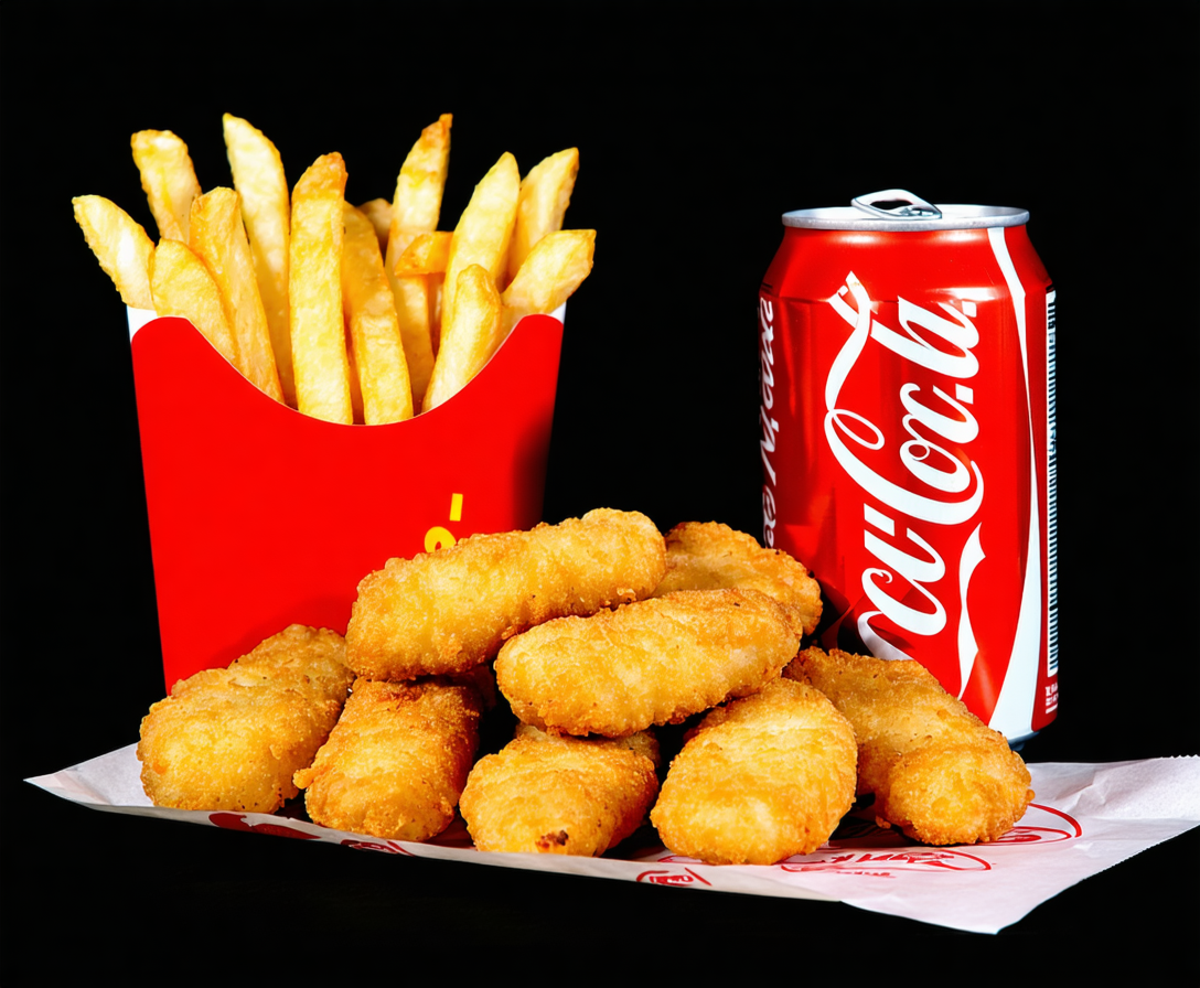 Menú nuggets de pollo (8 Uds.)