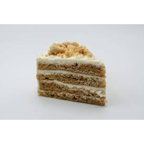 Tarta zanahoria en porción