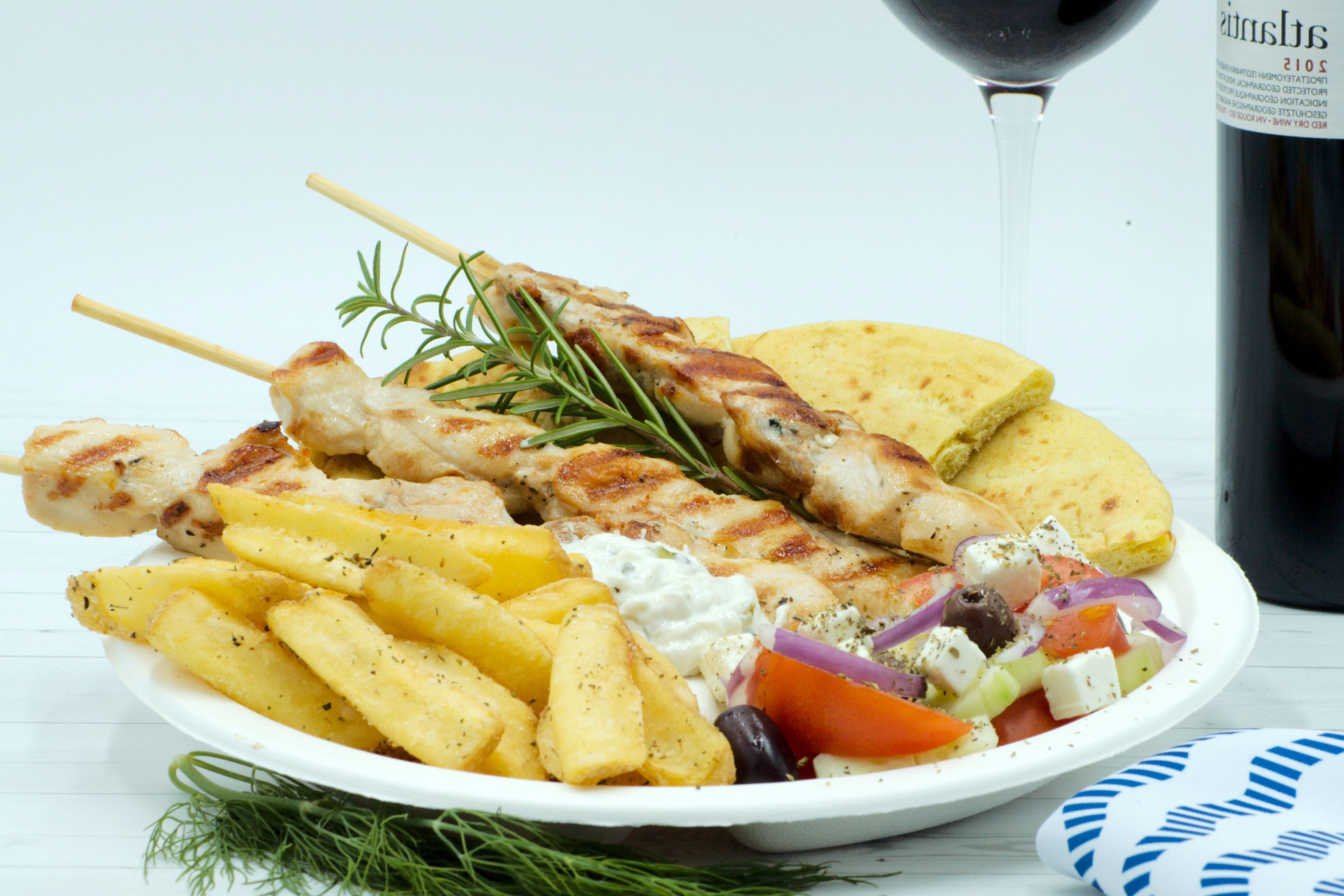 Piatto suvlaki di maiale