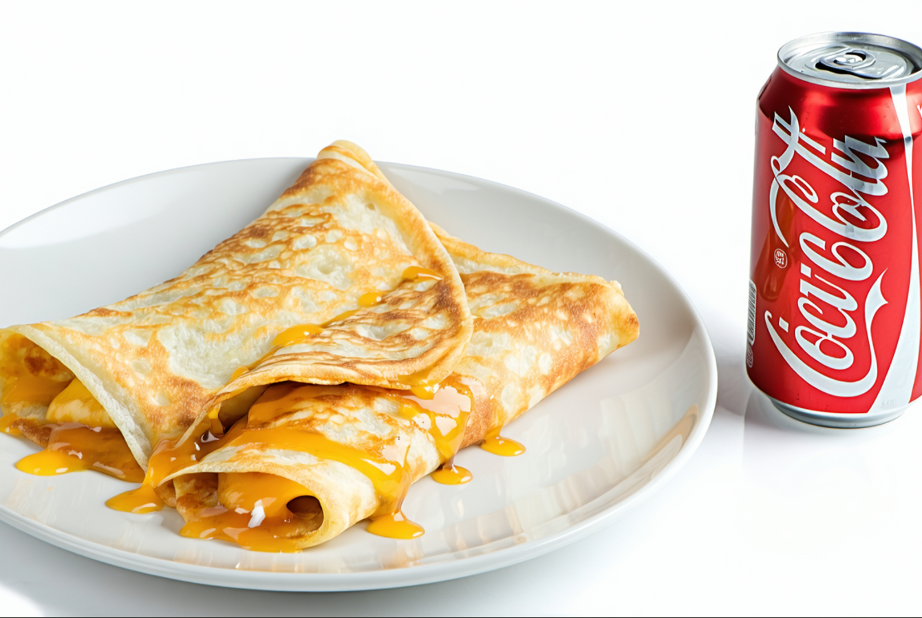 Menú crepe de queso crema