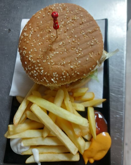 Menú hamburguesa de pollo