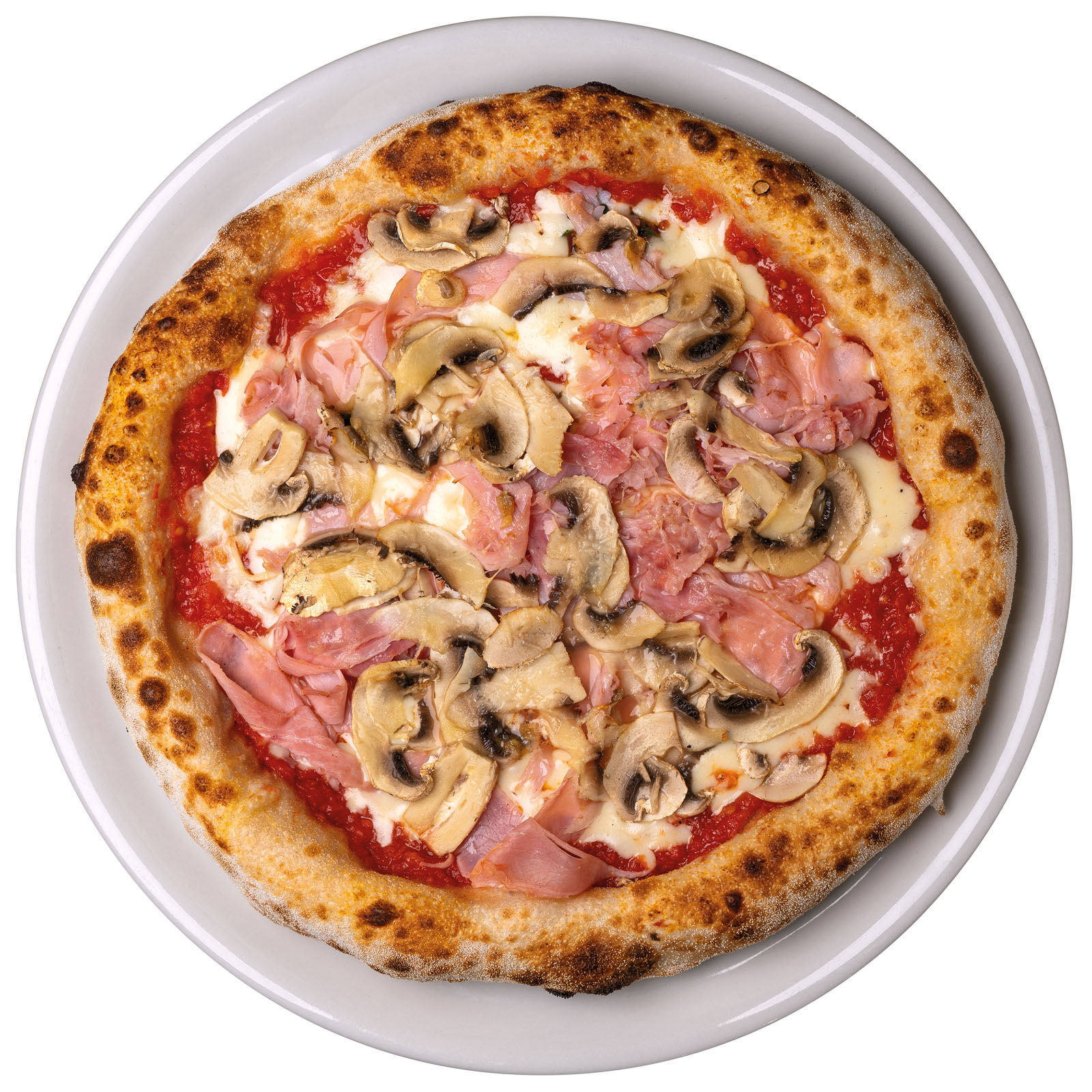 Funghi e prosciutto