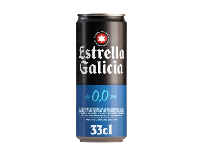 Cerveza Estrella Galicia sin alcohol (330 ml.)
