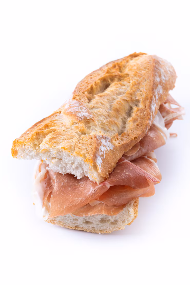 Medio bocadillo de jamón ibérico