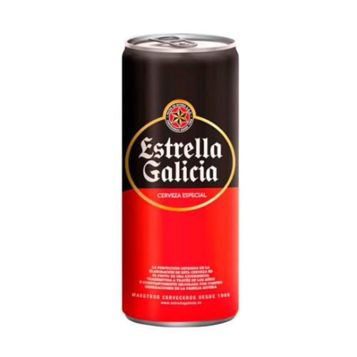 Cerveza Estrella Galicia lata (330 ml.)