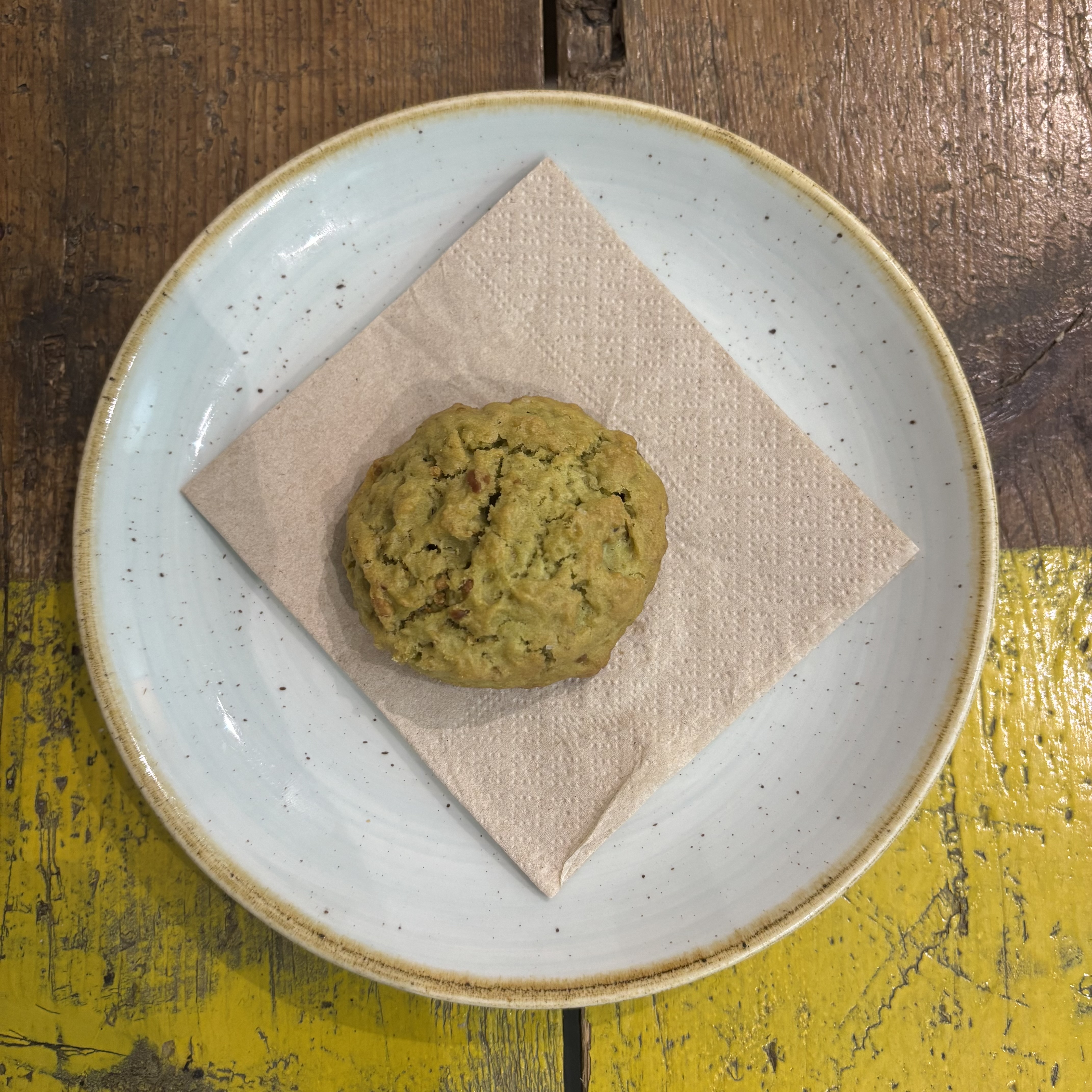 Cookie vegano matcha e pistacchio