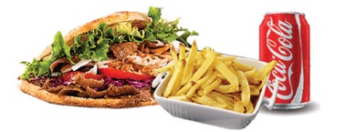 Menú pan pita de ternera