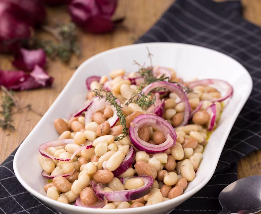 Insalata di fagioli con cipolla di Tropea
