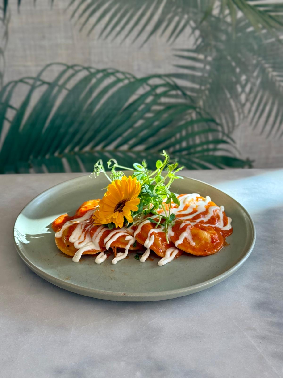 Ravioli de mozzarella di buffala