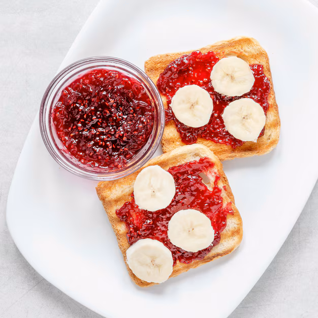 Tostada e mermelada