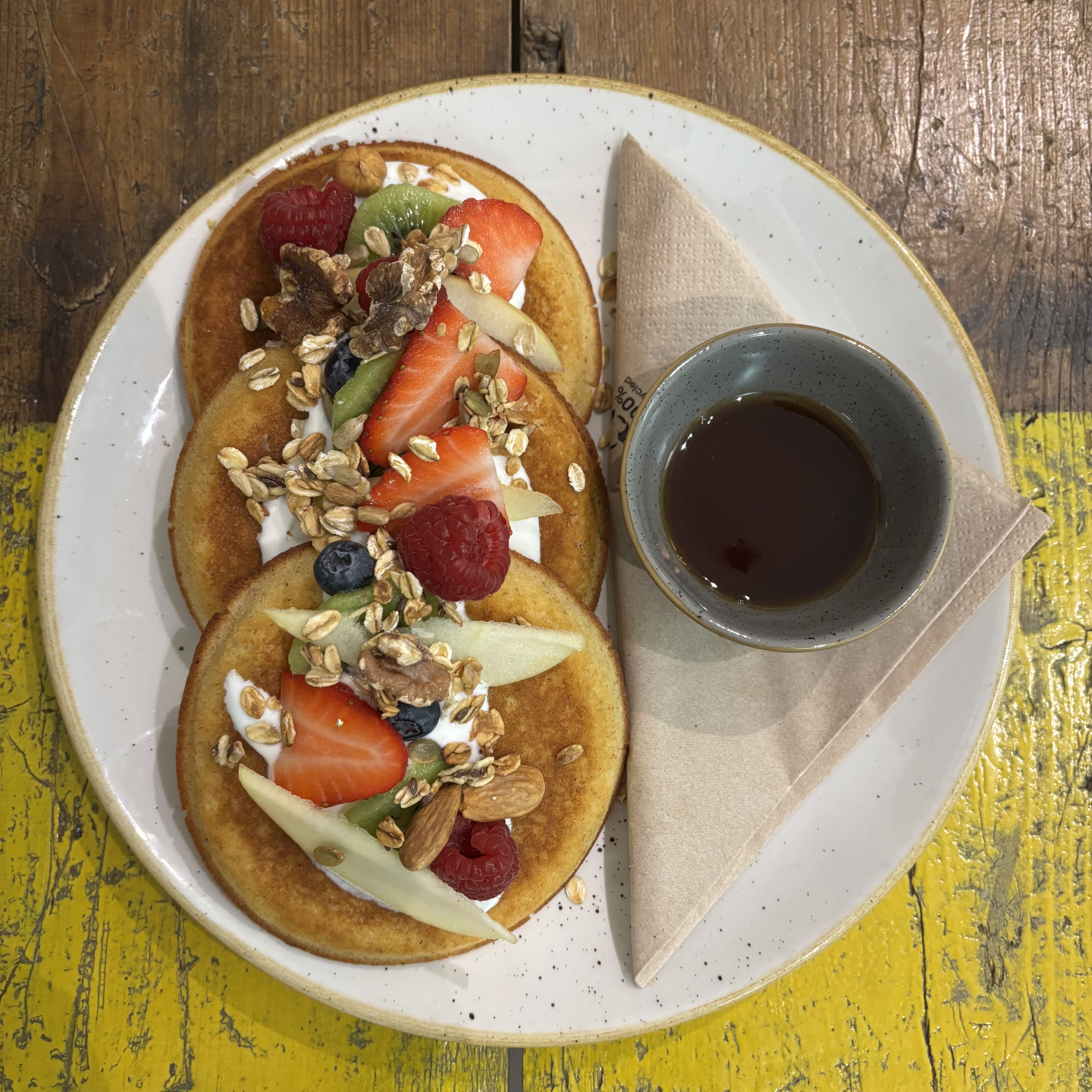 Pancake fruit sunrise