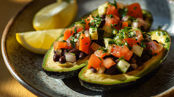 Aguacate y pico de gallo