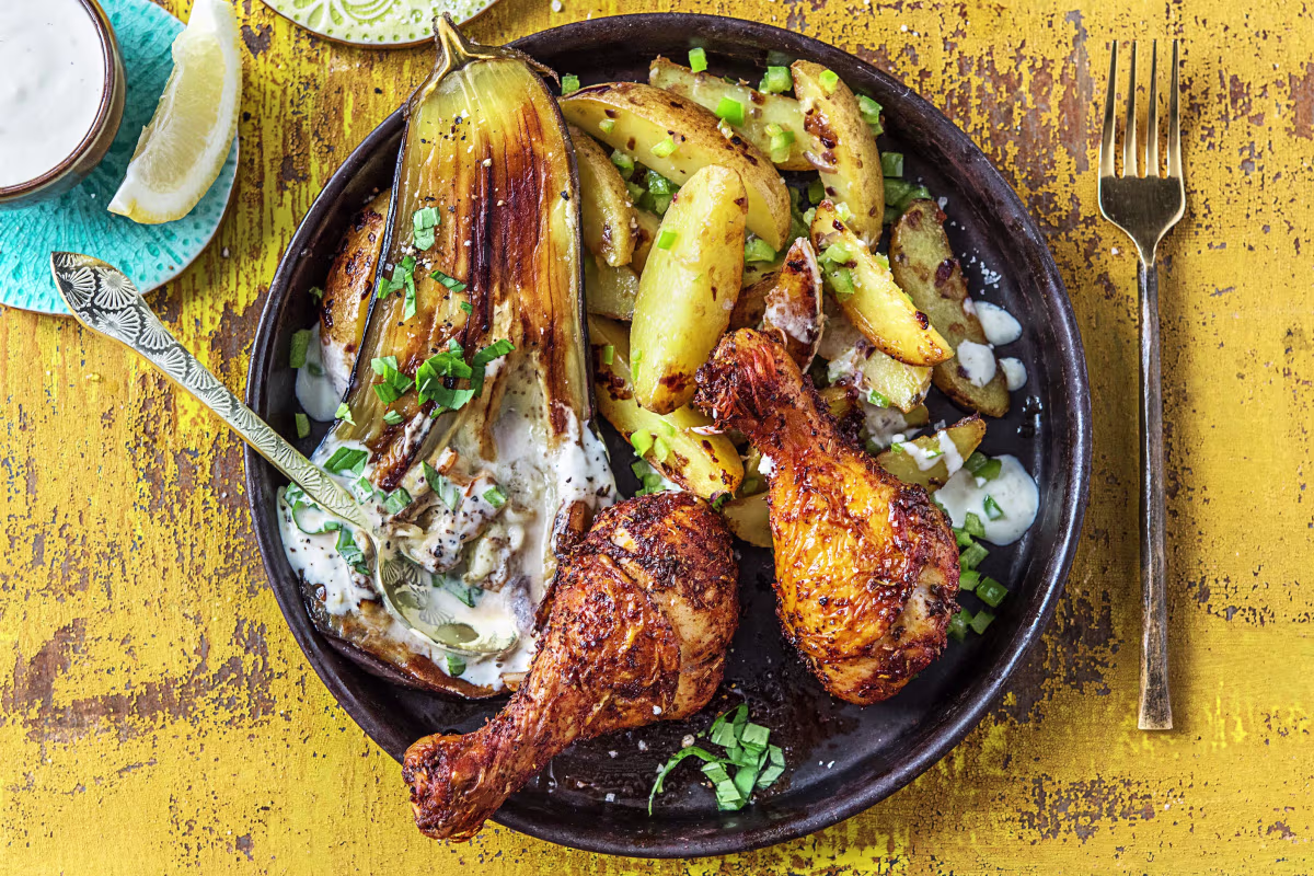 Poulet À L'aubergine Et Basilic