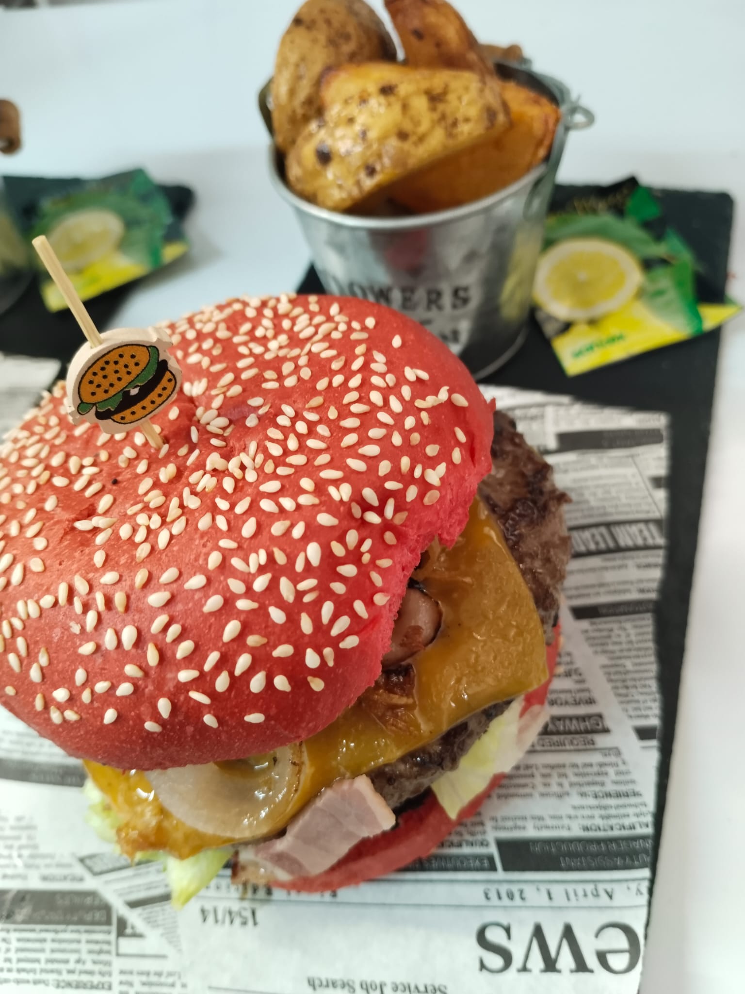 Hamburguesa bull's eye + bebida