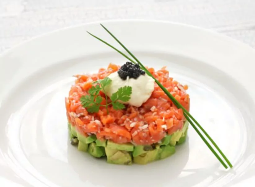 Tartar de salmón