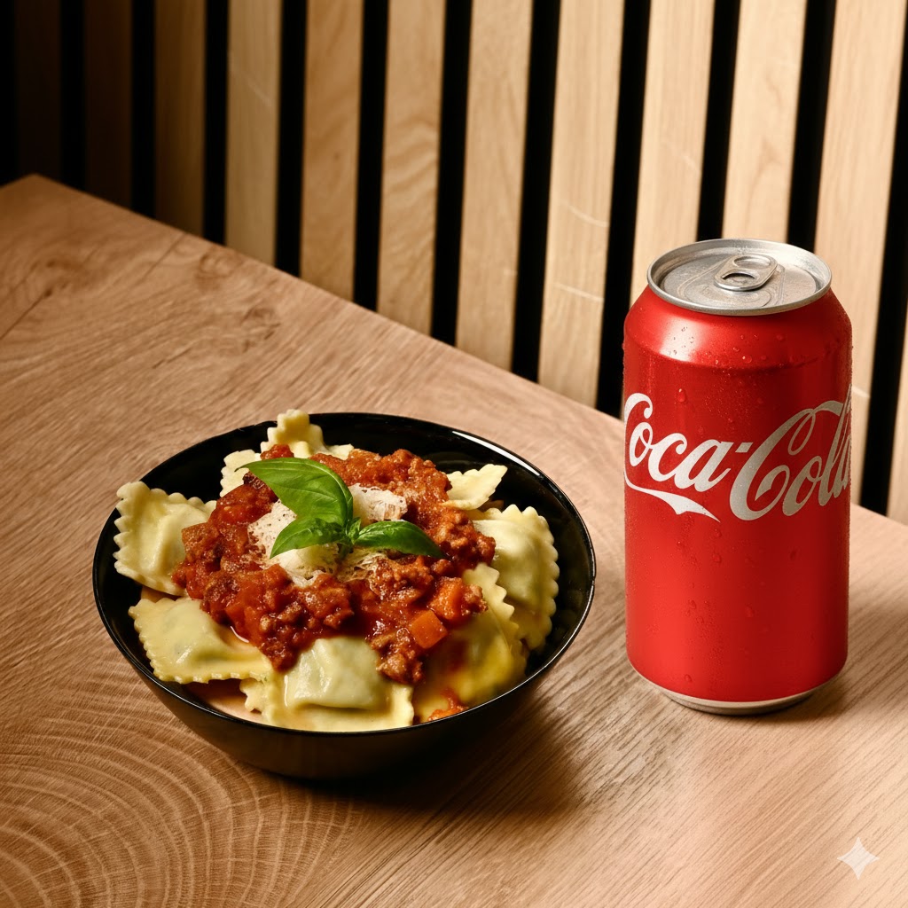 Menú pasta con bebida