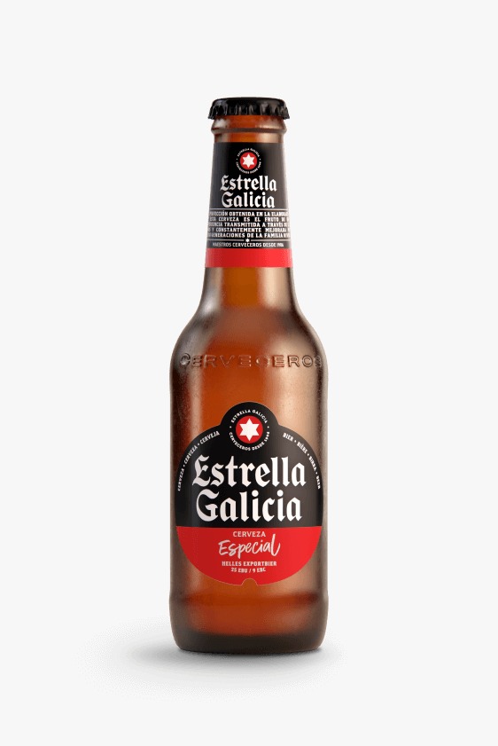 Cerveza Estrella Galicia en botella (330 ml.)