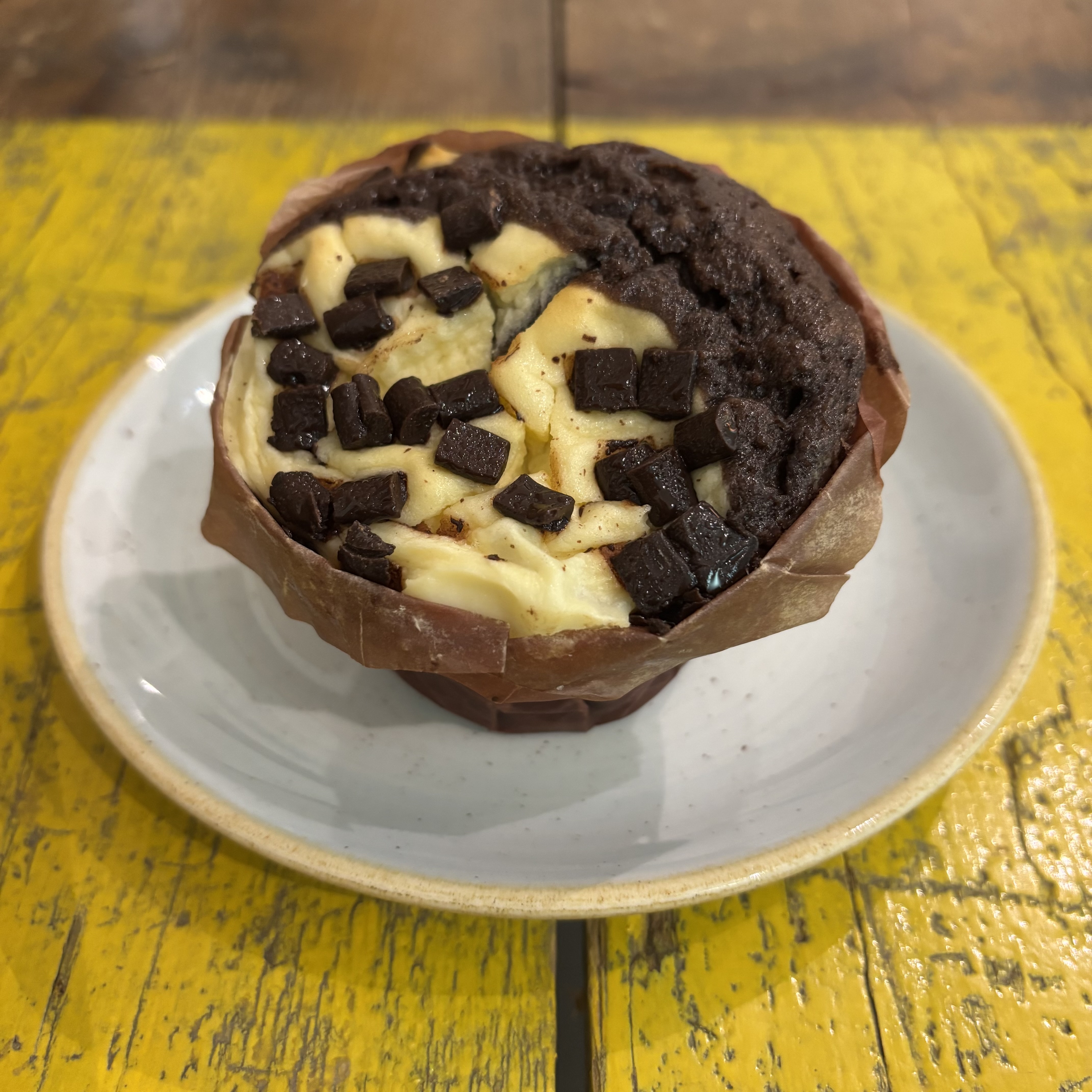 Muffin chocolate cheesecake