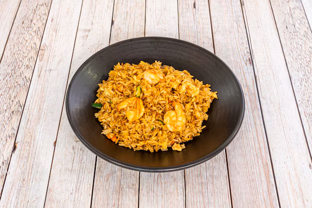 Comida china de arroz singapur