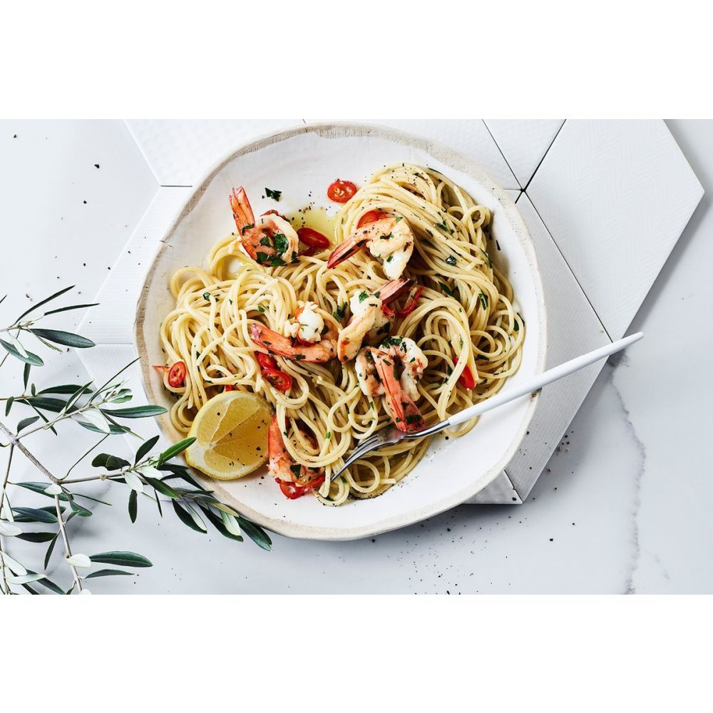 Chili Garlic Noodles With Prawns