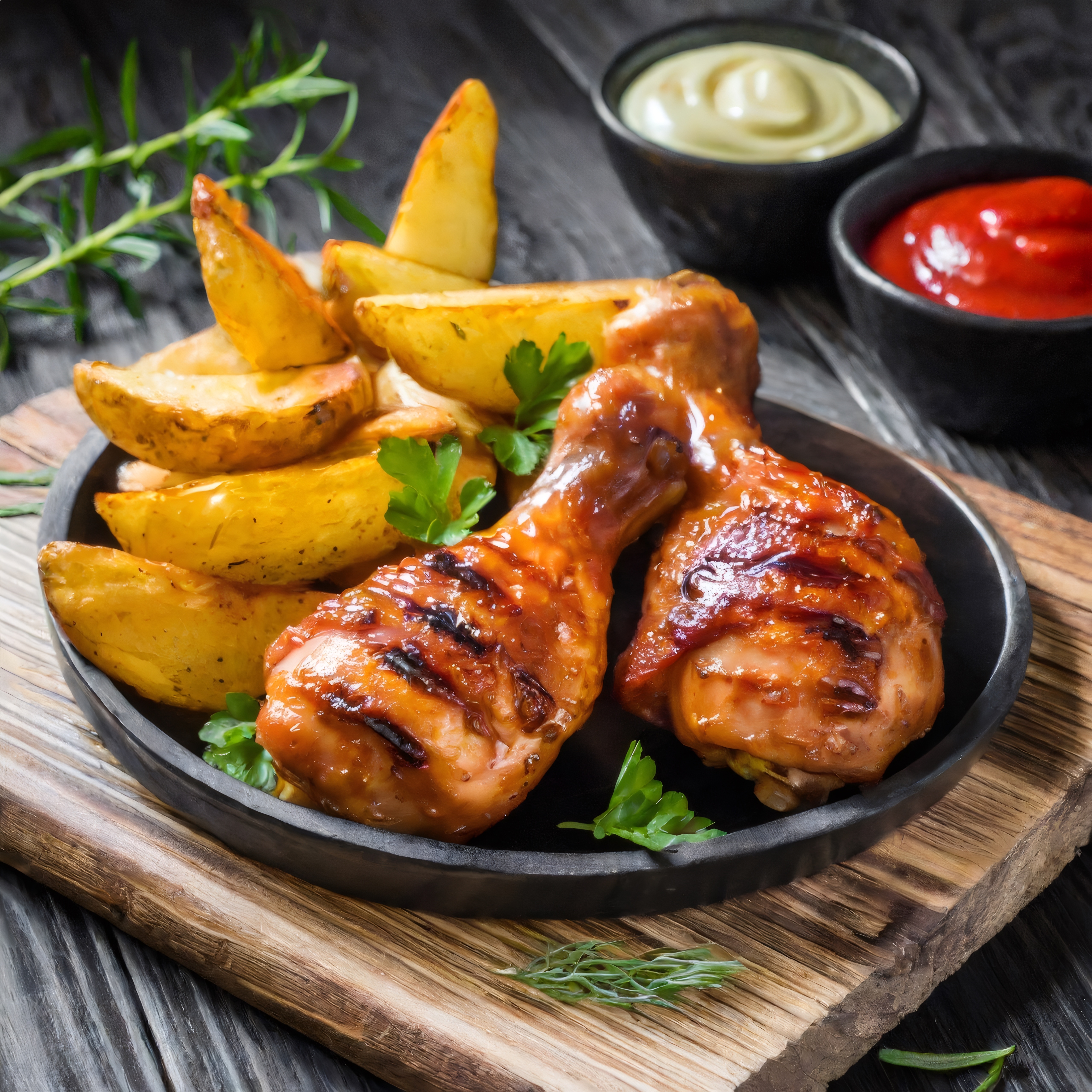 Coscia di pollo al forno con patate