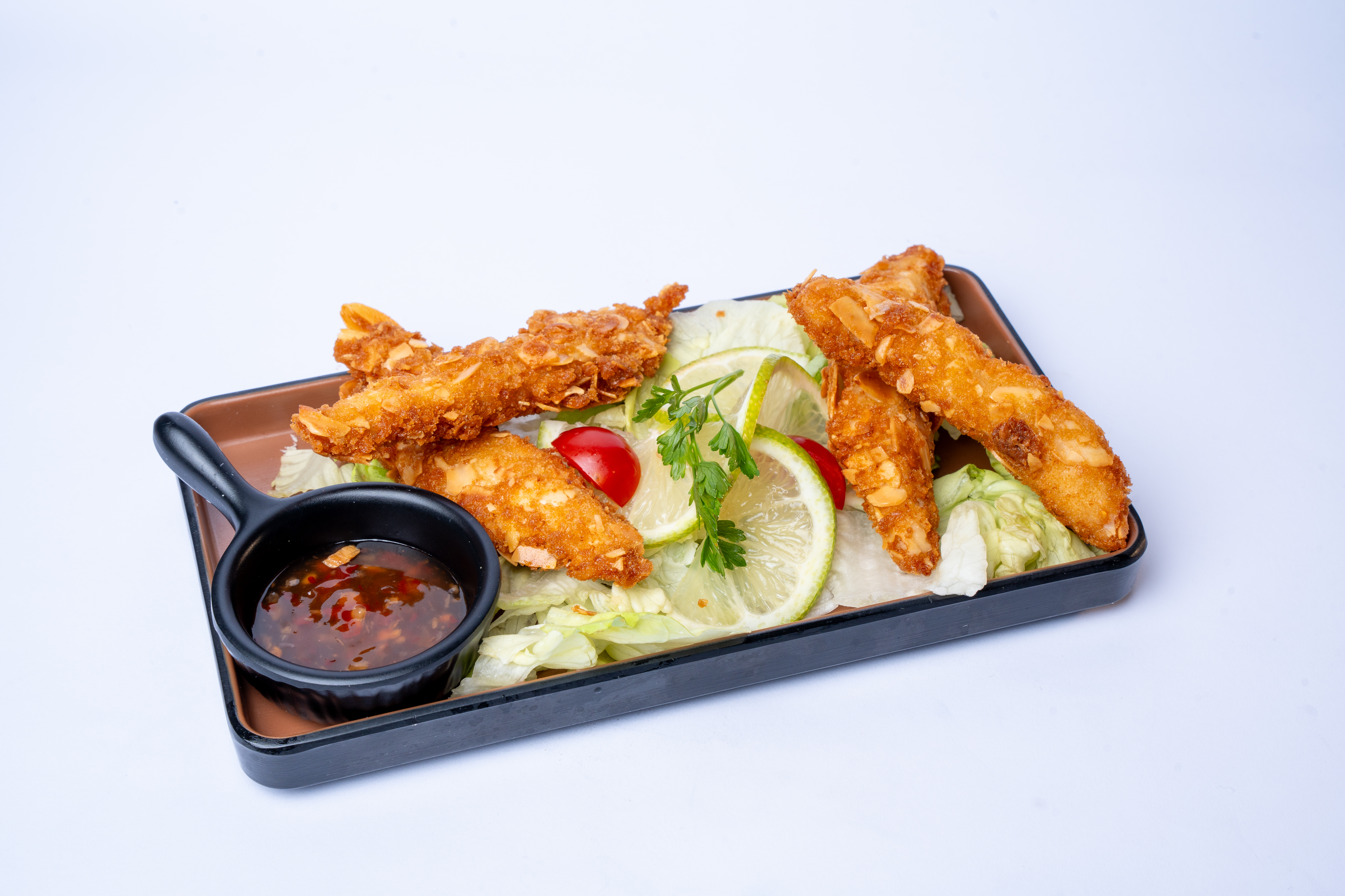 Assiette Crevettes Tempura Amandes