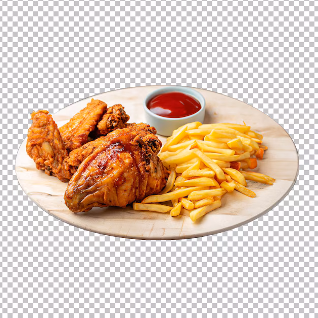 Menú Alitas Fritas (6 Uds.)