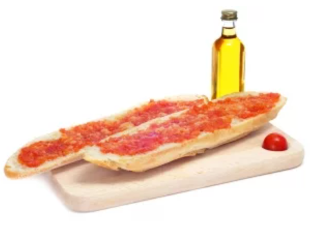 Tostada con tomate y aceite
