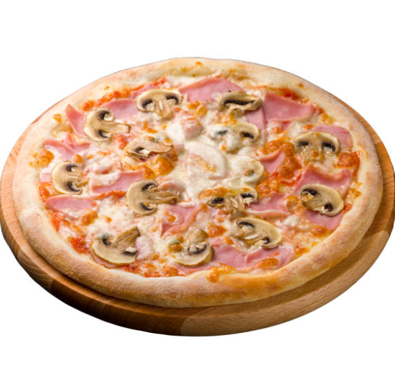Pizza ham y mushroom (medium)