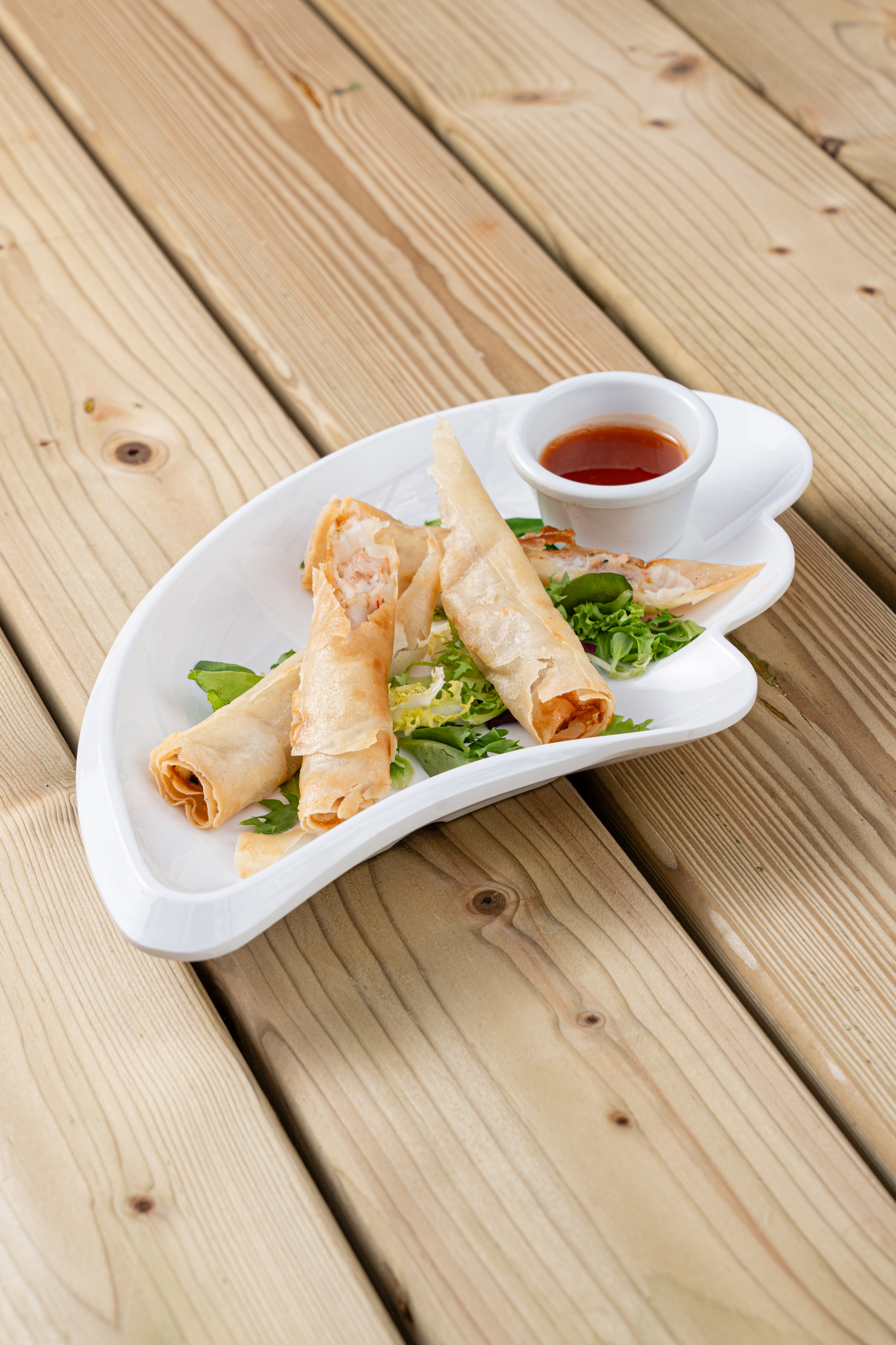 Rollito de langostino y mango (2 uds,)