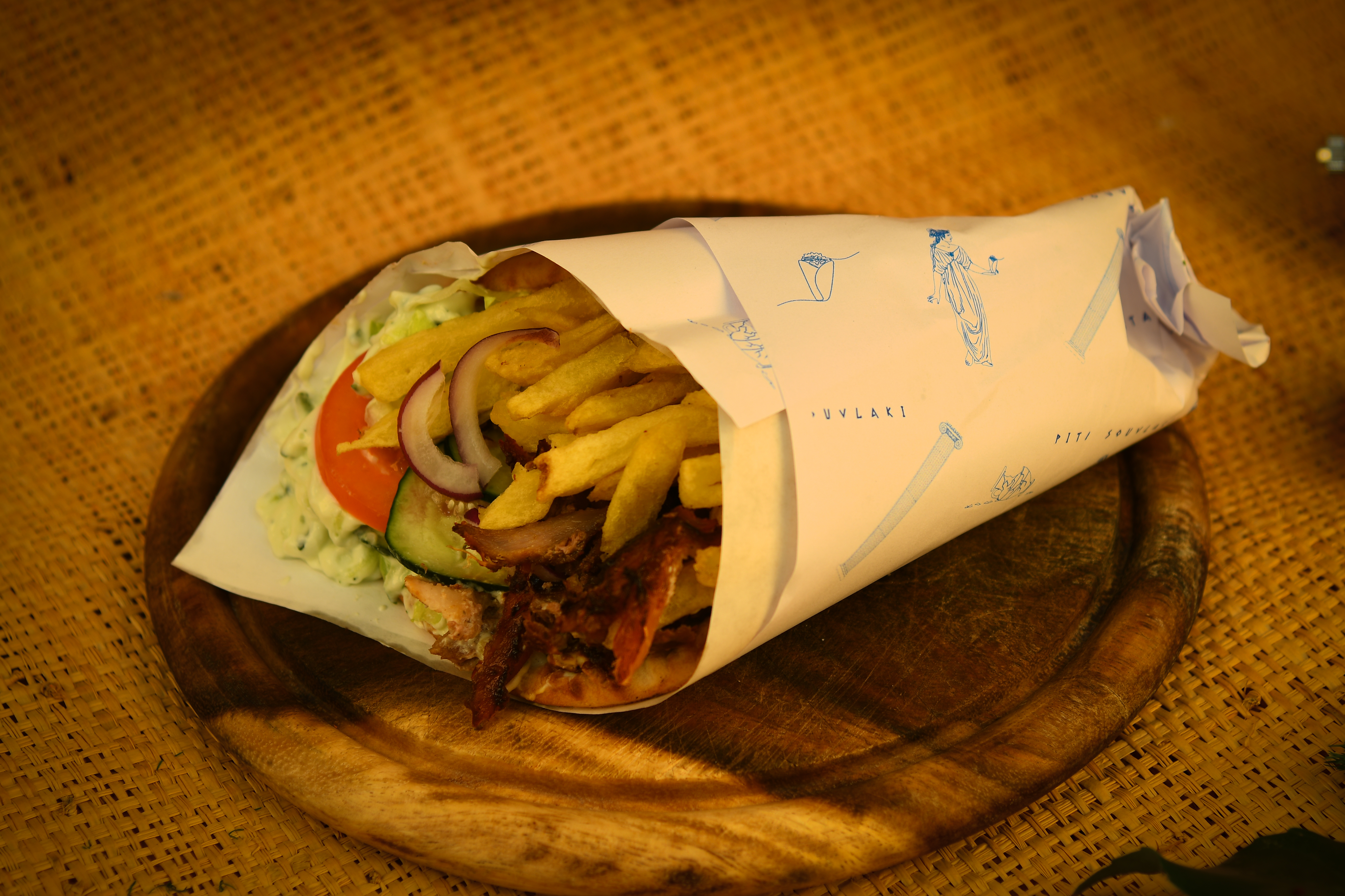 Pita con gyros di maiale